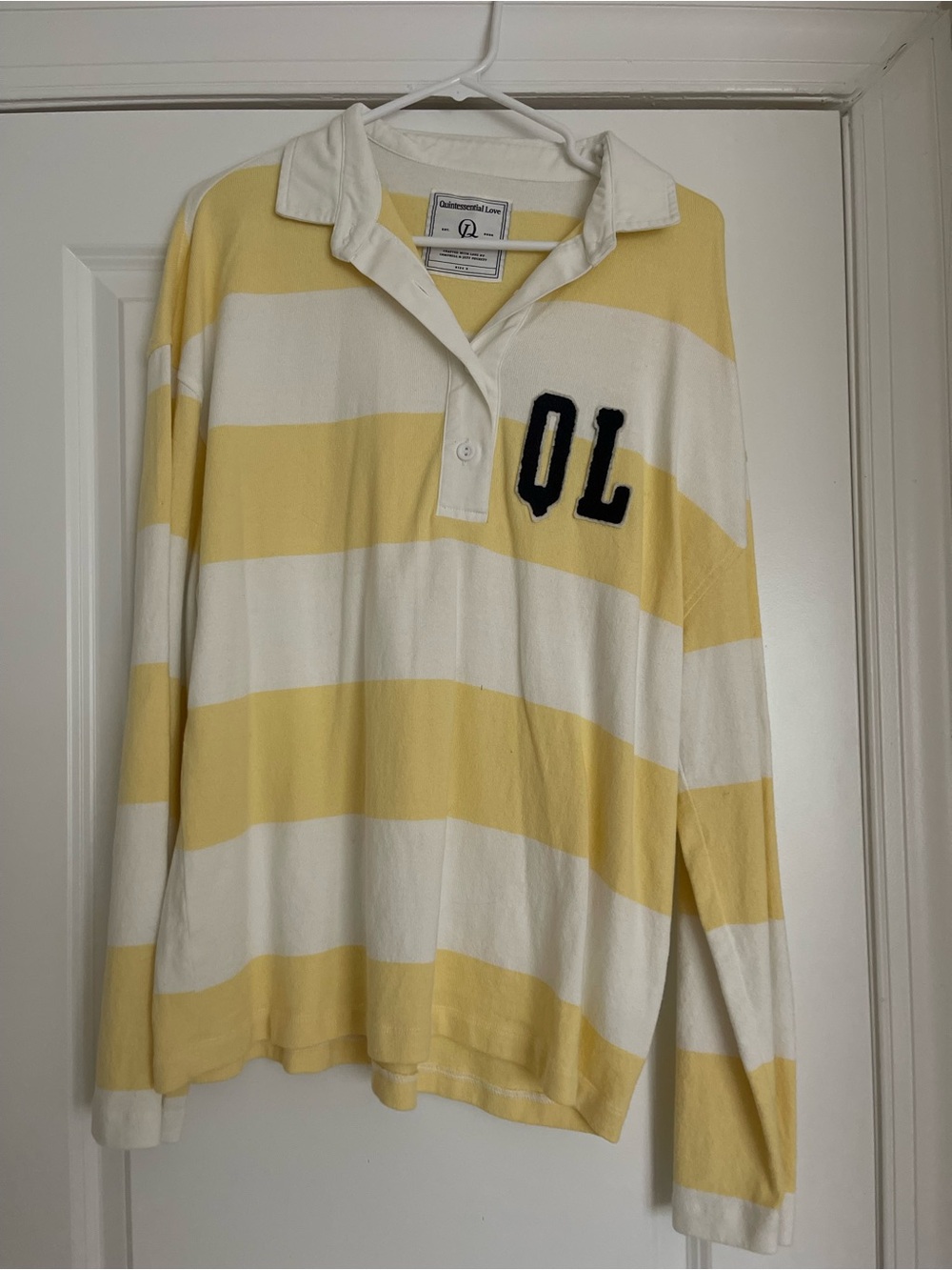 Quintessential Love Rugby shirt - Yellow & White